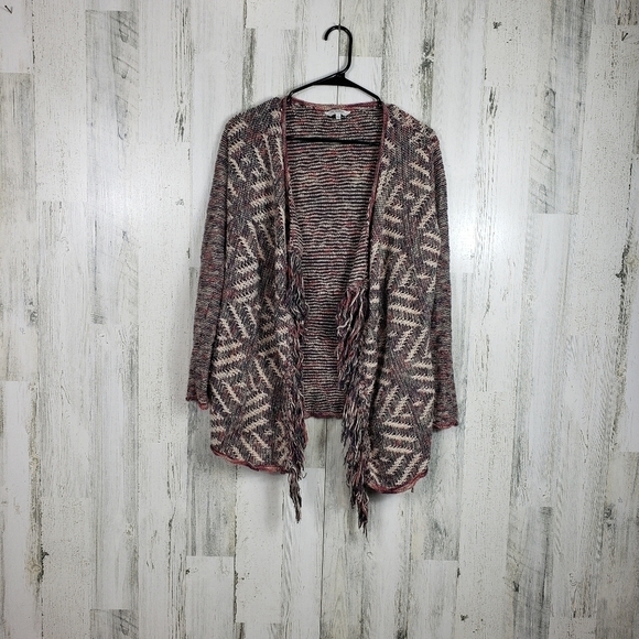 Lucky brand boho fringe, colorful cardigan S - Picture 10 of 10